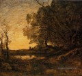 Tour lointaine du soir Jean Baptiste Camille Corot